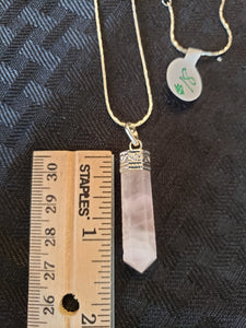 ROSE QUARTZ CRYSTAL POINT Necklace