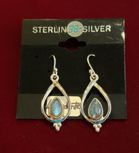 Load image into Gallery viewer, LABRADORITE- STERLING SILVER EARRINGS
