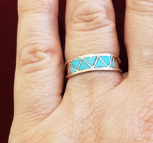 Load image into Gallery viewer, TURQUOISE INLAY BAND - ZUNI-
