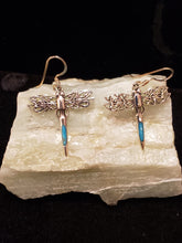 Load image into Gallery viewer, TURQUOISE DRAGONFLY EARRINGS
