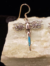 Load image into Gallery viewer, TURQUOISE DRAGONFLY EARRINGS
