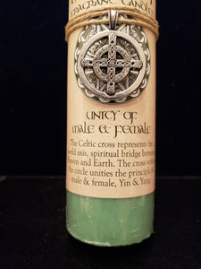 CELTIC HARMONY CANDLE SERIES  - UNITY OF MALE & FEMALE