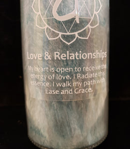 CHAKRA GLASS CANDLE  - HEART