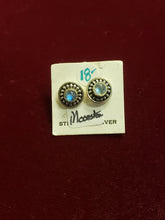 Load image into Gallery viewer, MOONSTONE  MINI POST STYLE EARRINGS
