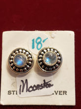 Load image into Gallery viewer, MOONSTONE  MINI POST STYLE EARRINGS
