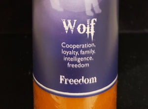 ANIMAL SPIRIT GUIDE CANDLE SERIES  - WOLF