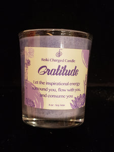 REIKI CHARGED GLASS CANDLES - 12 VARIETIES