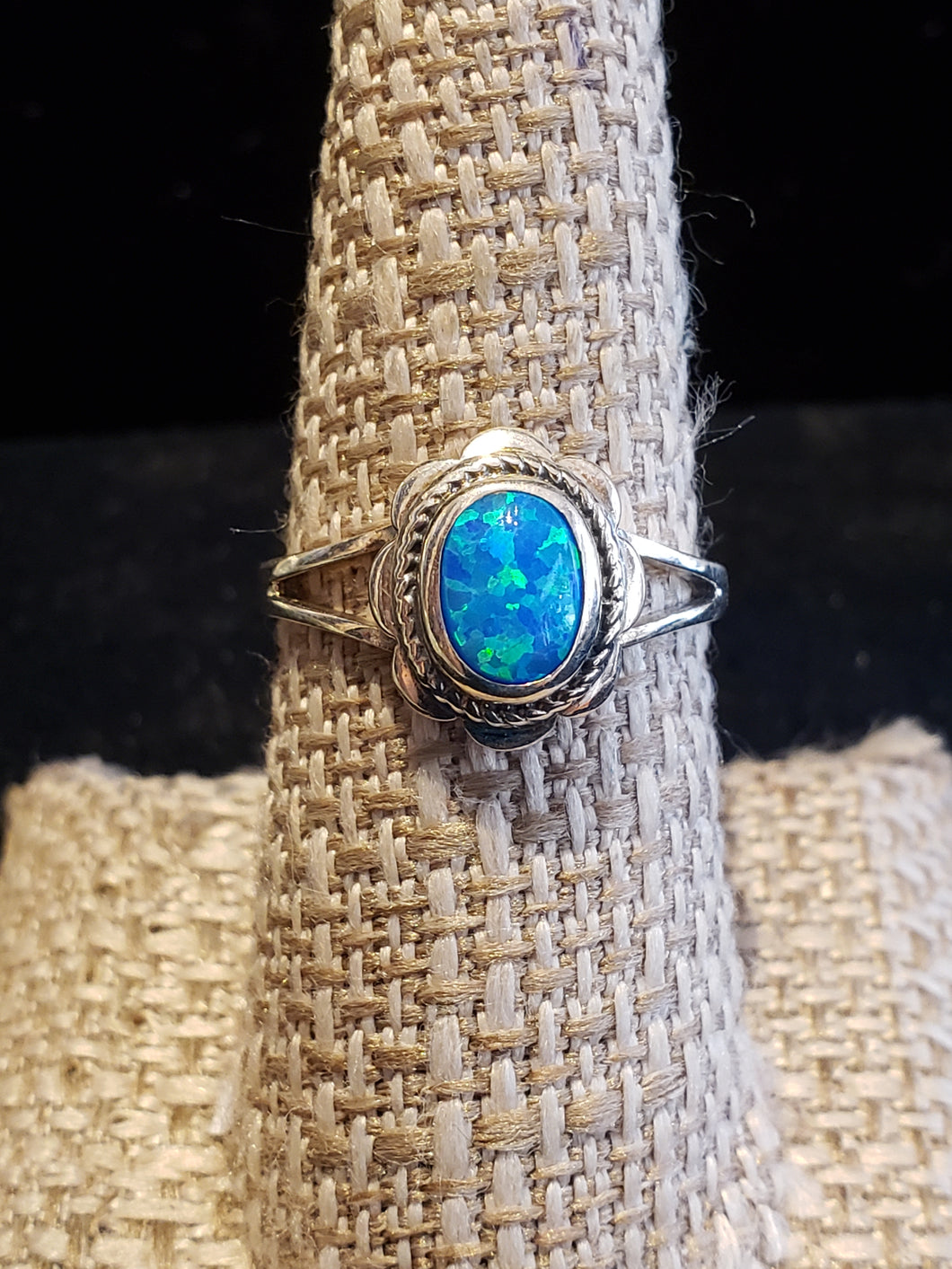 BLUE OPAL  RING - 2 sizes available