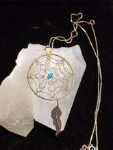 Load image into Gallery viewer, DREAMCATCHER NECKLACE W/ Turquoise
