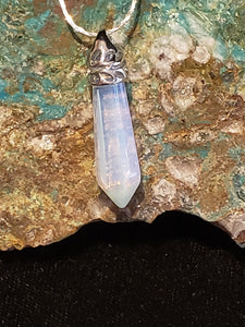 OPALITE CRYSTAL POINT NECKLACE