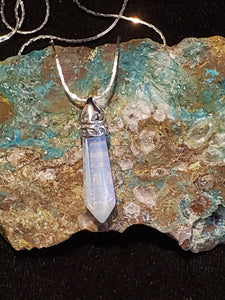 OPALITE CRYSTAL POINT NECKLACE