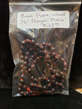 Load image into Gallery viewer, RED ROSEWOOD PRAYER MALA 8MM

