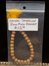 Load image into Gallery viewer, NATURAL SANDALWOOD MALA  BRACELET 8MM
