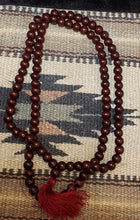 Load image into Gallery viewer, RED SANDALWOOD PRAYER MALA 10 MM
