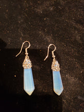 Load image into Gallery viewer, CRYSTAL POINT EARRINGS - OPALITE
