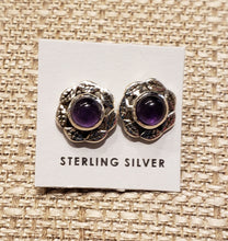 Load image into Gallery viewer, AMETHYST MINI POST EARRINGS
