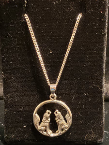 WOLF NECKLACE  - STERLING SILVER