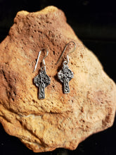 Load image into Gallery viewer, CELTIC EARRINGS - STERLING SILVER - CROSS
