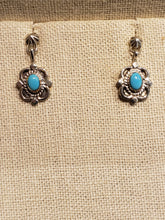 Load image into Gallery viewer, TURQUOISE EARRINGS  - POST STYLE - RUNNING BEAR
