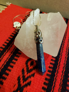 LAPIS CRYSTAL POINT NECKLACE