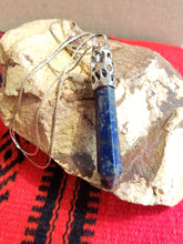 Load image into Gallery viewer, LAPIS CRYSTAL POINT NECKLACE
