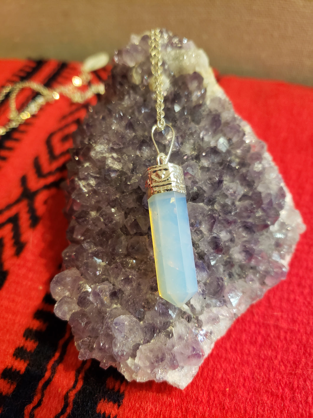 OPALITE POINT NECKLACE  - 24