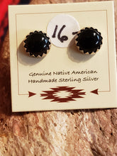 Load image into Gallery viewer, ONYX MINI POST EARRINGS - 6 MM
