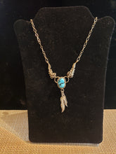 Load image into Gallery viewer, TURQUOISE NECKLACE  - ATTACHED CHAIN 18&quot;

