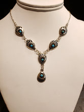 Load image into Gallery viewer, TURQUOISE BEAR PAW NECKLACE &amp; EARRINGS- LETA PARKER
