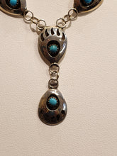 Load image into Gallery viewer, TURQUOISE BEAR PAW NECKLACE &amp; EARRINGS- LETA PARKER
