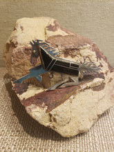 Load image into Gallery viewer, HORSE PIN - NAVAJO JET INLAY
