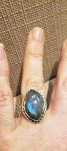 Load image into Gallery viewer, LABRADORITE RING -SIZE 6.5
