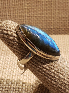 LABRADORITE RING -SIZE 7