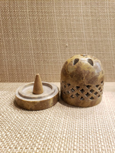 SOAPSTONE CONE INCENSE BURNER