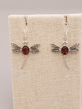 Load image into Gallery viewer, AMBER DRAGONFLY EARRINGS
