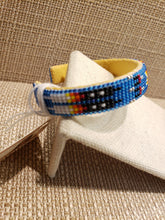 Load image into Gallery viewer, NAVAJO BEADED CUFF BRACELET - BLUE- SHARON HUNT
