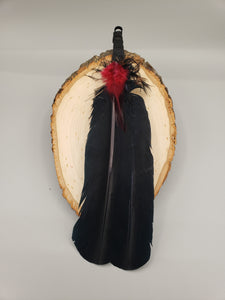 DOUBLE SMUDGING FEATHERS - IMITATION CROW