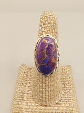 Load image into Gallery viewer, PURPLE COPPER TURQUOISE RING SIZE 8
