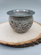 Load image into Gallery viewer, CARVED SOAPSTONE SCREEN CHARCOAL BURNER
