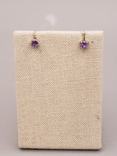 Load image into Gallery viewer, AMETHYST 5 MM MINI POST EARRINGS
