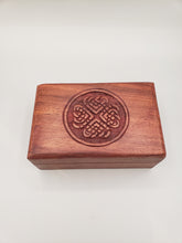Load image into Gallery viewer, CARVED WOODEN BOX - CELTIC KNOT

