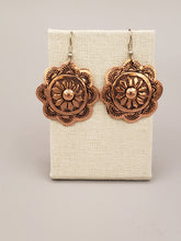 Load image into Gallery viewer, COPPER ROUND CONCHO EARRINGS - LAURA WILLIE
