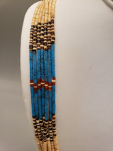 Load image into Gallery viewer, MULTI STRAND TURQUOISE, SHELL &amp; CORAL HEISHI NECKLACE - LINDA LEE
