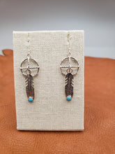 Load image into Gallery viewer, TURQUOISE MEDICINE SHIELD EARRINGS- SHARON McCARTHY
