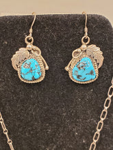 Load image into Gallery viewer, KINGMAN TURQUOISE NECKLACE &amp; EARRING SET
