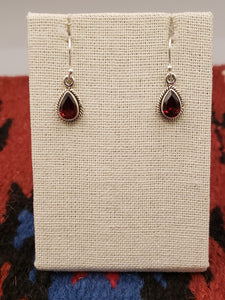 GARNET TEARDROP EARRINGS