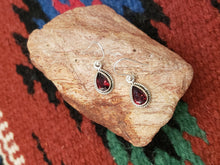 Load image into Gallery viewer, GARNET TEARDROP EARRINGS
