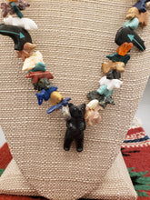 Load image into Gallery viewer, VINTAGE STACKED BEAR  FETISH NECKLACE - ZUNI
