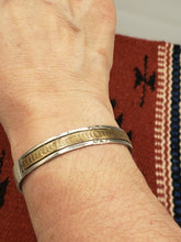 Load image into Gallery viewer, STERLING SILVER &amp; 12KFG CUFF BRACELET - WILBUR ANDERSON
