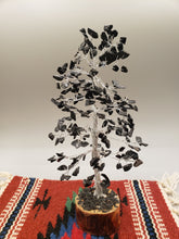 Load image into Gallery viewer, BLACK TOURMALINE GEMSTONE TREE - WOOD BASE

